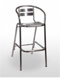 Taburetes de Exterior. Taburete económico aluminio  ADRIATICO Respaldo y brazos