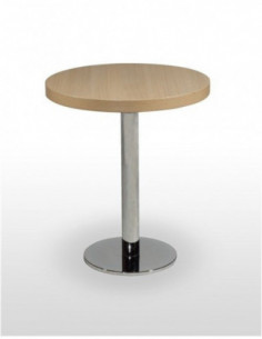 Mesas de Interior. Mesa redonda bar Picasso pie cromado