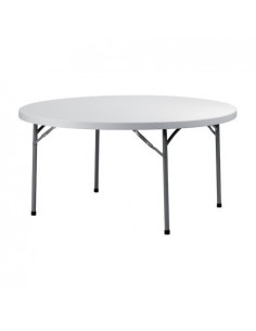 Mesa plegable Redonda 160 diámetro Premium gris oscuero 2
