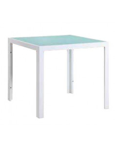 Mesas. Mesa aluminio SHIO CRISTAL 80cm