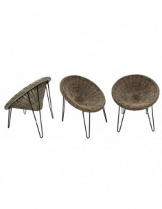 Sillas de Interior. Sillón Congo Bajo Rattan KUBÚ