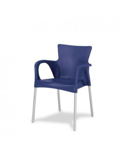 Sillas de Exterior. Sillón Apilable patas aluminio