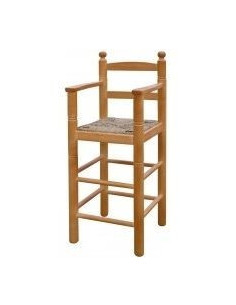 Taburetes de Interior. Trona con brazos en madera para Bebes T192