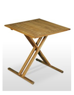 Mesas de Exterior. Mesa de madera eucalipto plegable Benidorm