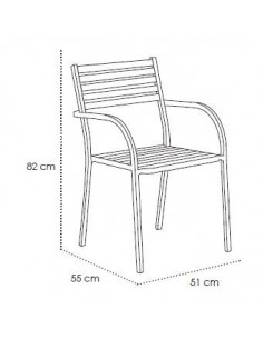 Sillas de Exterior. Sillón de terraza para bares SICILIA 2