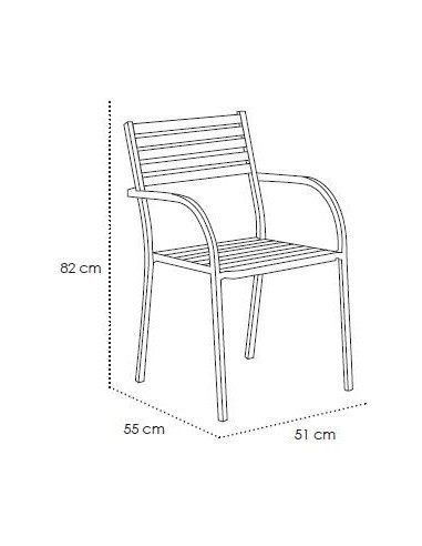 Sillas de Exterior. Sillón de terraza para bares SICILIA