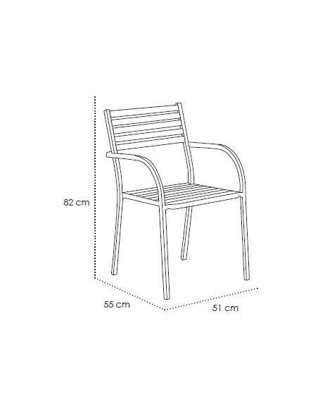 Sillas de Exterior. Sillón de terraza para bares SICILIA