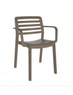 Sillas de Exterior. Sillón WIND apilable para terraza de bar y cafetería