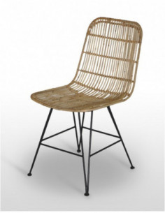 Sillas de Interior. Silla Kenia Tejido Rattán Natural  Kubú