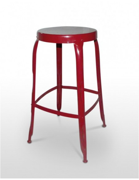 Taburete chapa Vintage de metal varios colores