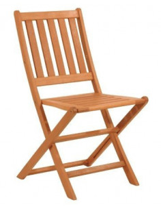 Sillas de Exterior. Silla plegable de madera color TEKA altea