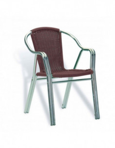 Sillas de Exterior. Sillon trenzado bar