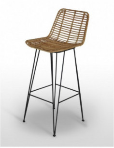 Taburetes de Interior. Taburete Zambia Rattán Natural KUBÚ