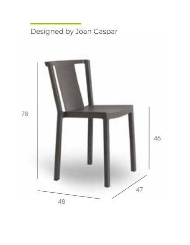 Sillas de Exterior. Silla NEUTRA para bares y restaurantes