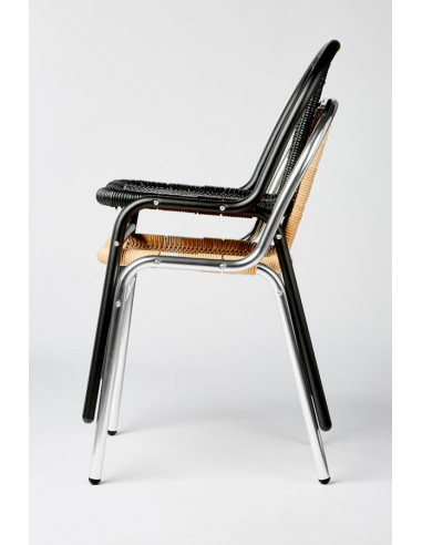 Sillas de Exterior. Silla Carla de aluminio para terrazas