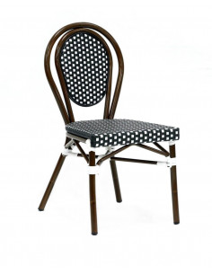Sillas de Exterior. Silla Dijon en aluminio y ratán para restaurantes 2