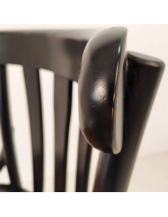 Sillas de Interior. Silla de madera café bistrot asiento ratan 2