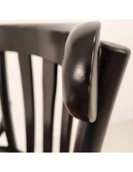 Sillas de Interior. Silla de madera café bistrot asiento ratan