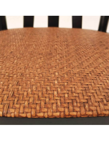 Sillas de Interior. Silla de madera café bistrot asiento ratan