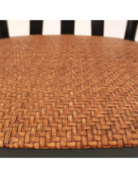 Sillas de Interior. Silla de madera café bistrot asiento ratan