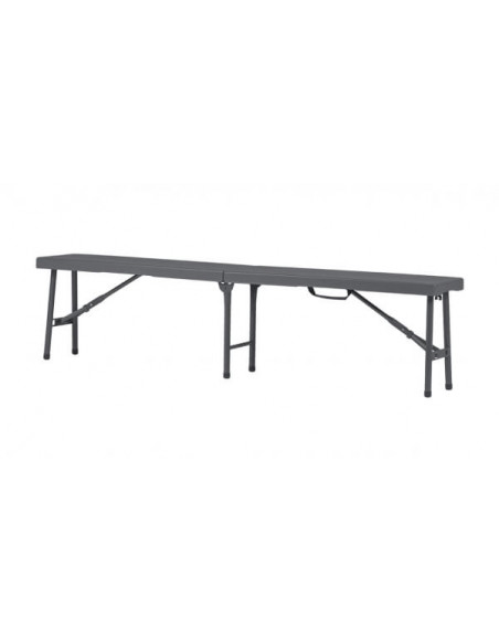 Banco plegable Catering 180 cm largo Premium gris oscuro