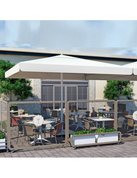 Parasol cuadrado aluminio FORMENTERA 3,5 metros instalacion