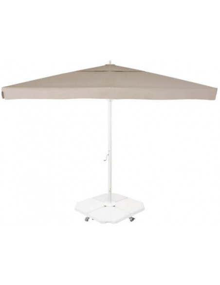 Parasol cuadrado aluminio blanco RIO 4X4 metros con volante Parasol cuadrado aluminio blanco RIO 4X4 metros con volante