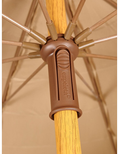 Parasol  Manila Natural 2m detalle varillas