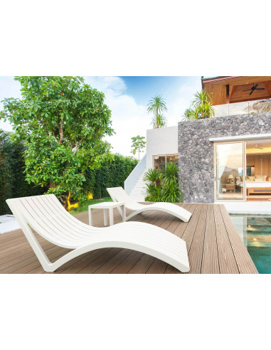 Tumbona Slim para piscina de dieño