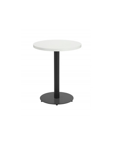 Mesa redonda para restaurante, bar y cafetería base negra