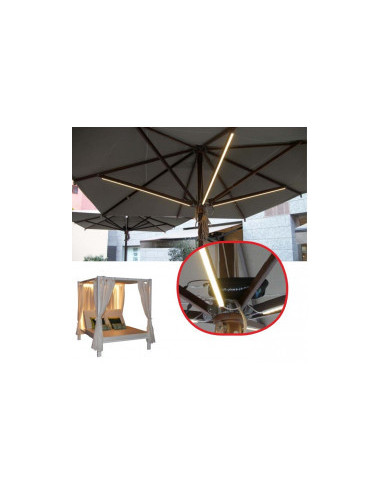 Tiras de luces led para parasoles profesionales - Parasoles y complementos Tiras de luces led para parasoles profesionales - Parasoles y complementos