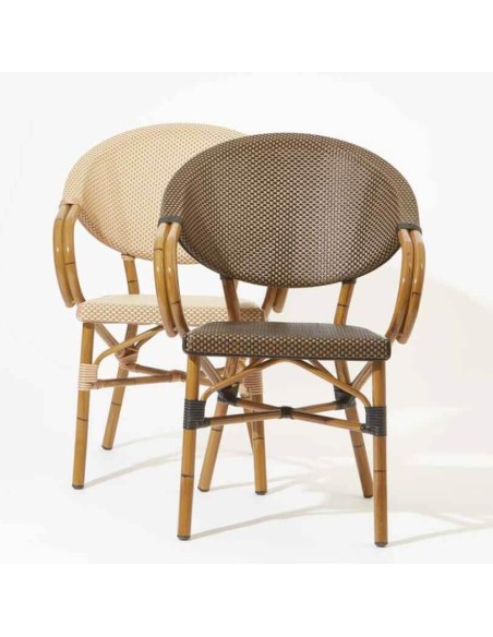 Sillón aluminio Textilene para cafetería y restaurante 262