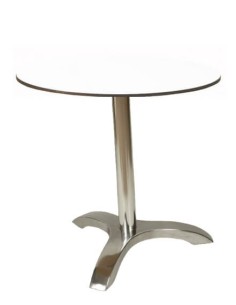 Mesa redonda base aluminio RH22.ROMA3 brillo