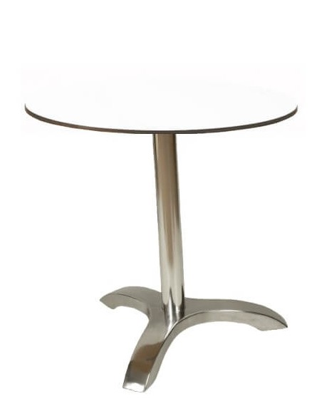 Mesa redonda base aluminio RH22.ROMA3 brillo