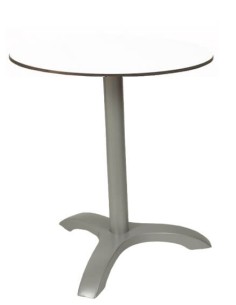 Mesa redonda base aluminio RH22.ROMA3 brillo 2