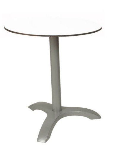 Mesa redonda base aluminio RH22.ROMA3 mate
