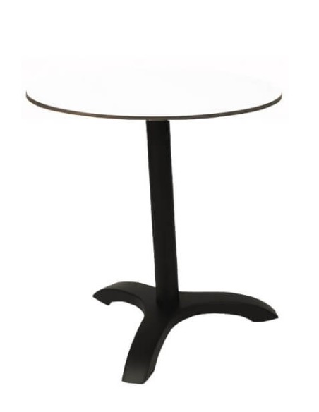 Mesa redonda base aluminio RH22.ROMA3 negro