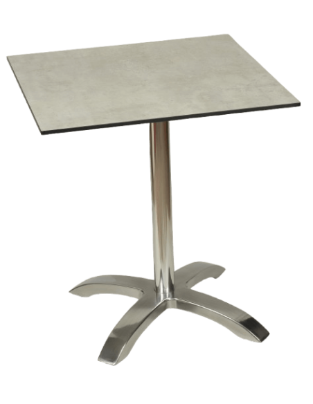 Mesa redonda base aluminio RH22.ROMA4 brillo