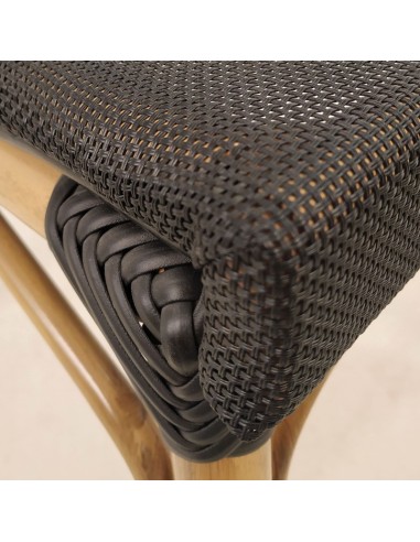 Silla MICHELE para cafeterías en marrón negroso