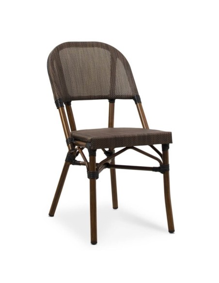 Silla MICHELE para cafeterías en marrón negroso