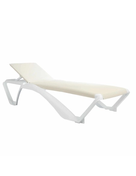 Tumbona Marina blanco crudo (beige claro)
