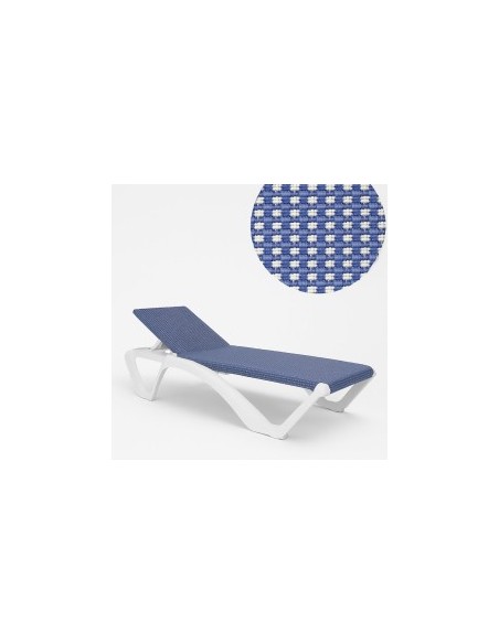 Tumbona Marina blanco blue jeans 3676