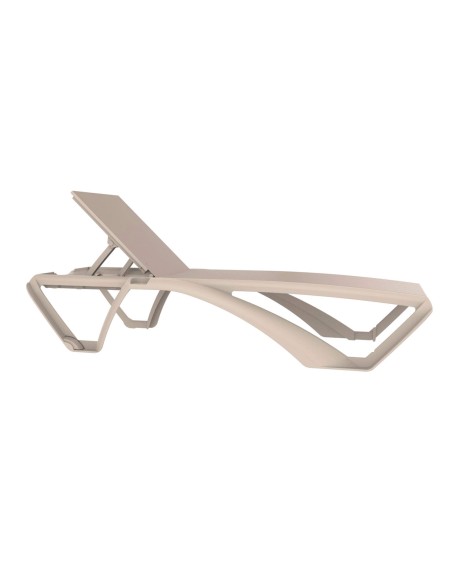 Tumbona Marina estructura marfil tela crudo (beige claro) 3977