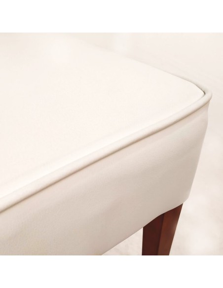 Silla para salón y comedor en madera y tapizada detalle asiento Silla para salón y comedor en madera y tapizada detalle asiento