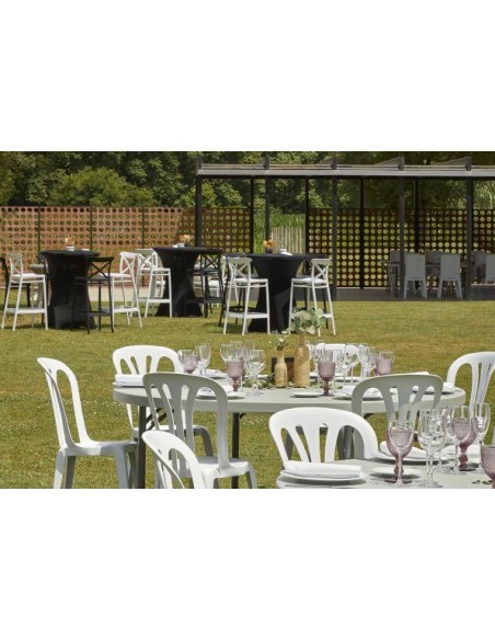 Eventos y catering. Silla apilable GARROTXA jardín