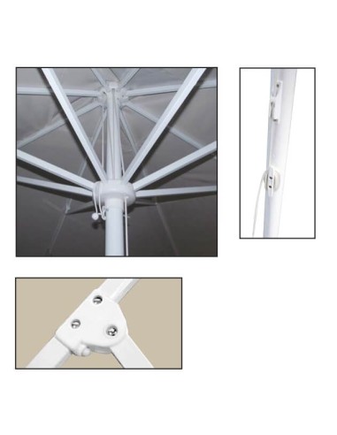 PARASOL ALUMINIO 2,5X2,5 m - Sombrillas