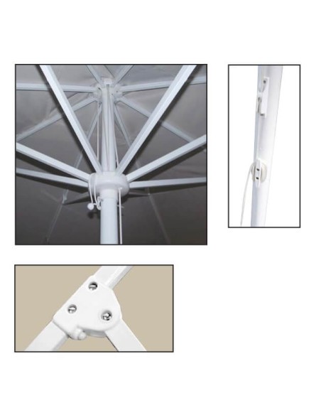 PARASOL ALUMINIO 2,5X2,5 m - Sombrillas