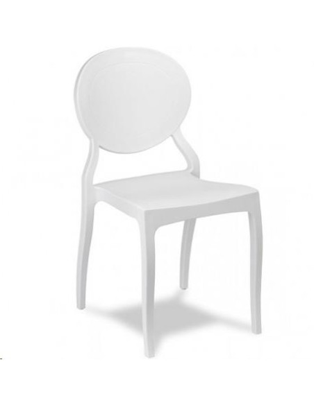 Silla de diseño para restaurantes Blanco