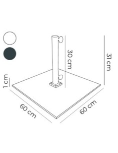 Base 36kg metálica para parasol plana - Bases y complementos 2