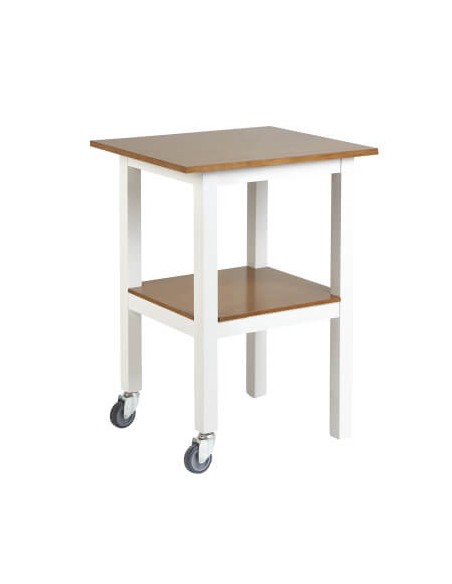 Carro de servicio camarera Hosteleria Madera con Ruedas 50cm combinado